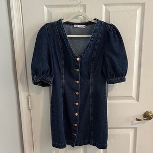 Zara Denim Button-Down Dress